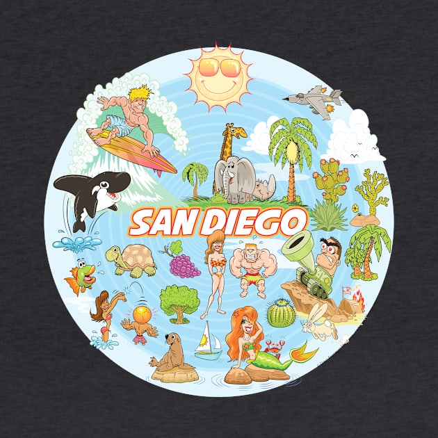 San Diego Beach Paradise by Lines